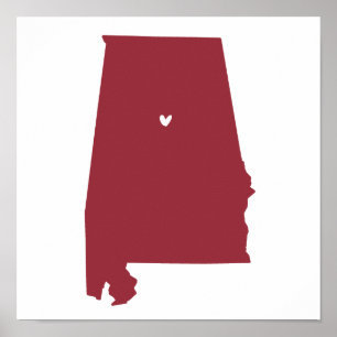 Póster Birmingham, Alabama Love