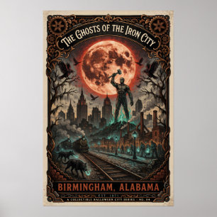 Póster Birmingham embrujada, Alabama Viajes de terror vin