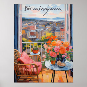 Póster Birmingham Reino Unido Ciudad de Viajes Estética