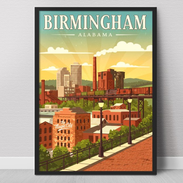 Póster Birmingham vintage, Alabama (Subido por el creador)