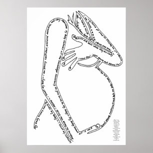 Póster Birth Affirmations Line Art