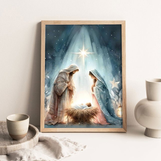 Póster Birth of Jesus Art, Nativity Painting, Star of Bet (Subido por el creador)