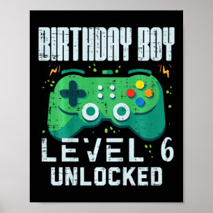 Póster Birthday Boy Level 6 Desbloqueada Controlador de j