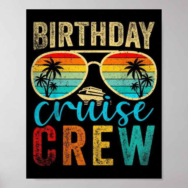 Póster Birthday Cruise Crew Cruise Birthday Cruising Trip (Frente)