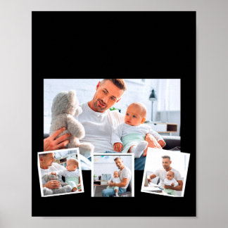 Póster Birthday Name Age Photo Collage