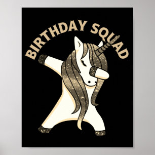 Póster BIRTHDAY SQUAD divertido regalo de cumpleaños de u