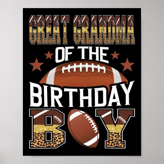 Póster Bisabuela del cumpleañero futbolista (Frente)