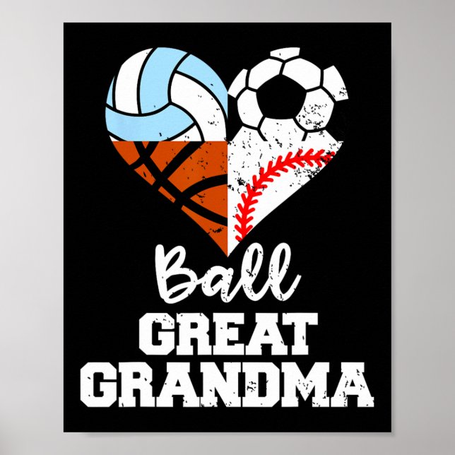 Póster Bisabuela fútbol vende boceto voleibol  (Frente)