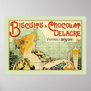 Póster Biscuits & Chocolat Delacre (Sage)