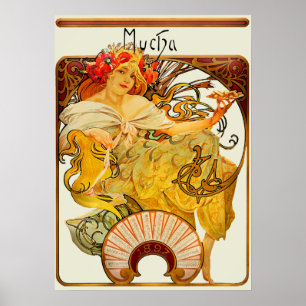 Póster Biscuits Lefeure Utile Biscuits by Alphonse Mucha