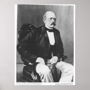 Póster Bismarck en 1870 antes de la Declaración de la Gue