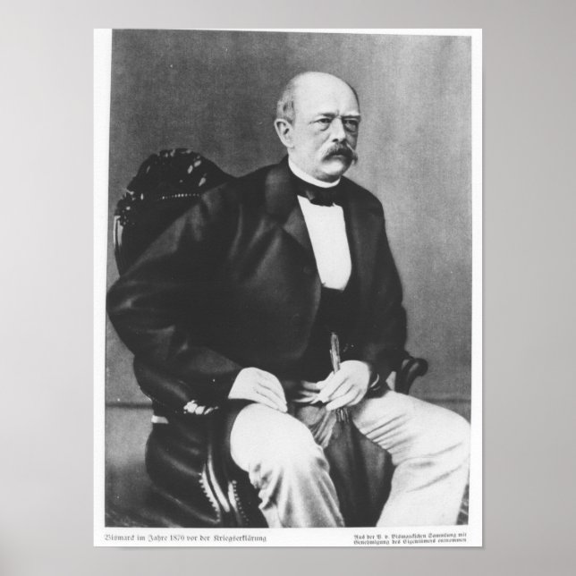 Póster Bismarck en 1870 antes de la Declaración de la Gue (Frente)