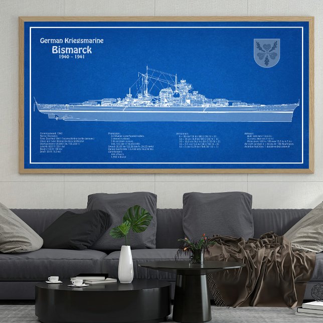 Póster Bismarck - Planes de Blueprint de Battleship (Subido por el creador)