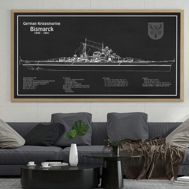 Póster Bismarck - Planes de Blueprint de Battleship (Subido por el creador)