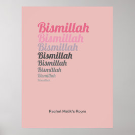 Póster Bismillah Typography Personalizado de Nursera Rosa