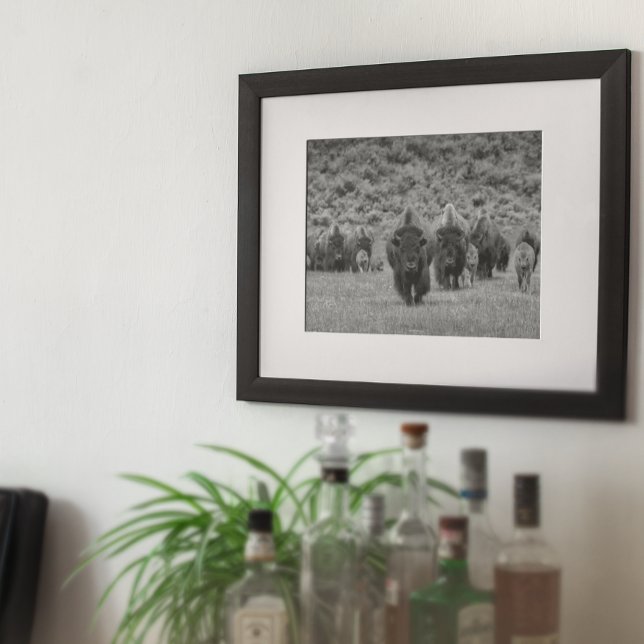 Póster Bison Black Cabin Farmhouse Estilo moderno (Subido por el creador)