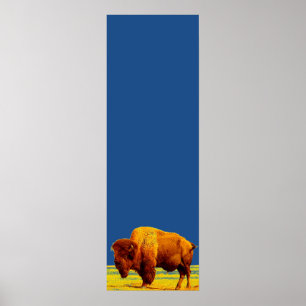 Póster Bison Buffalo American Art Poster