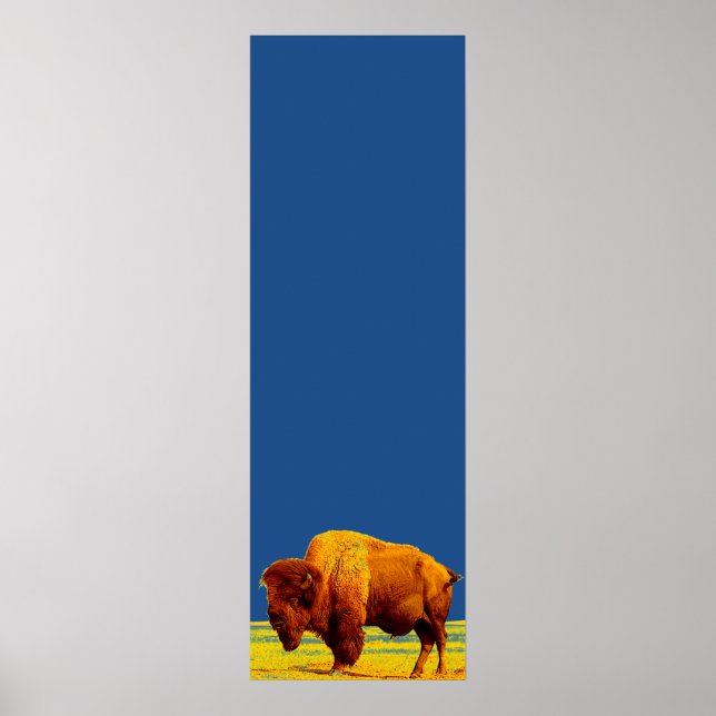 Póster Bison Buffalo American Art Poster (Frente)