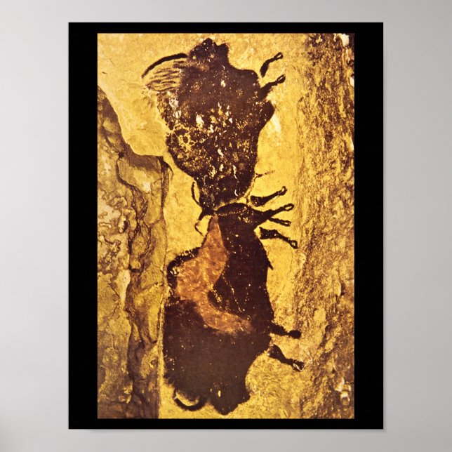 Póster Bisones, Lascaux, Dordogne_Art de la antigüedad (Frente)