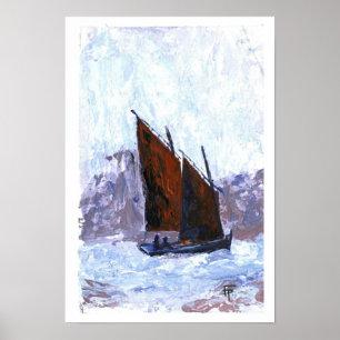 Póster Bisquine Sail Boat