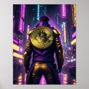 Póster Bit Coin Cowboy Poster Art