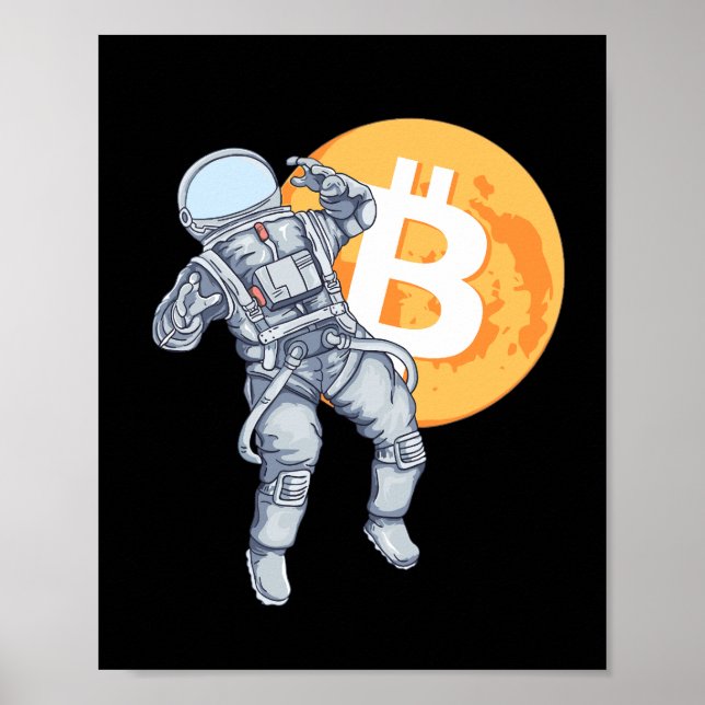Póster BITCOIN -Astronauta Cripto- A La Luna (Frente)
