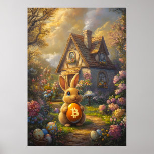 Póster Bitcoin Feliz Pascua Bungalow Wall Art