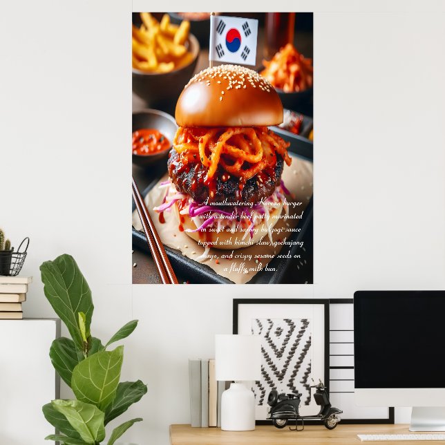 Póster Bites de Busan: Bliss Bulgogi 24x36 (Oficina en casa)