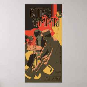 Póster Bitter Campari por Adolfo Hohenstein