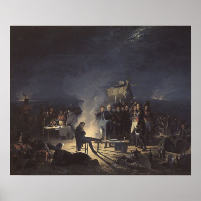 Póster Bivouac de Napoleón la noche antes de Wagram (Frente)