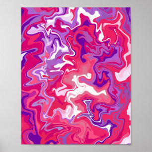 Póster Bizada abstracta de colores vibrantes