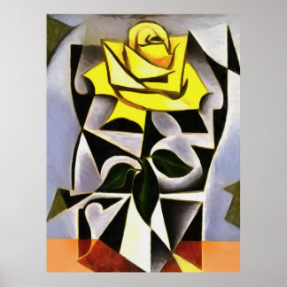 Póster Bizarre Geométrico Yellow Rose Art