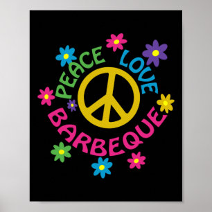 Póster Bizbique de amor por la paz - Birbecue