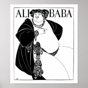 Póster Bizcocho borracho de Ali, Aubrey Beardsley