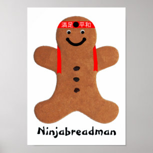 Póster Bizcocho de Ninjabreadman (galleta)