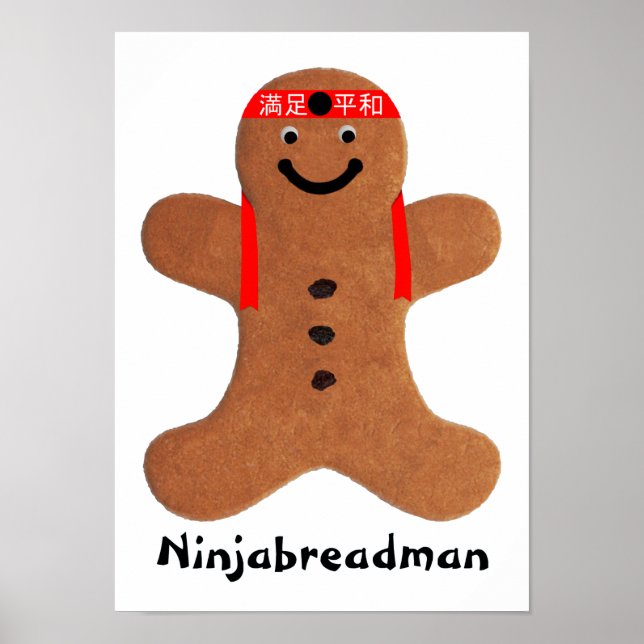 Póster Bizcocho de Ninjabreadman (galleta) (Frente)