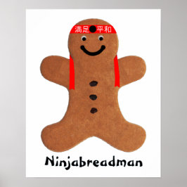 Póster Bizcocho de Ninjabreadman (galleta)