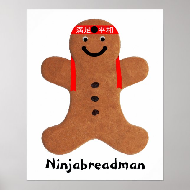 Póster Bizcocho de Ninjabreadman (galleta) (Frente)