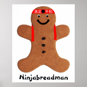 Póster Bizcocho de Ninjabreadman (galleta)
