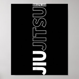 Póster BJJ Jiu Jitsu Brasileño Jujitsu Lucha MMA