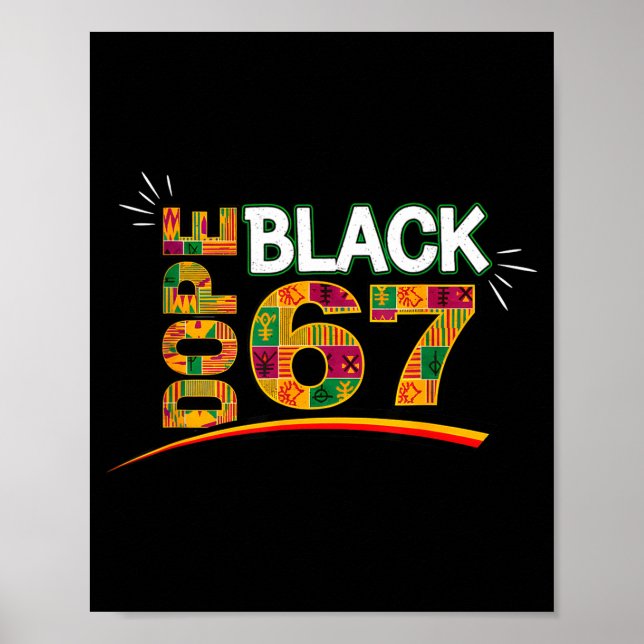 Póster Black 67 Black History Month Six Seven Meme  (Frente)
