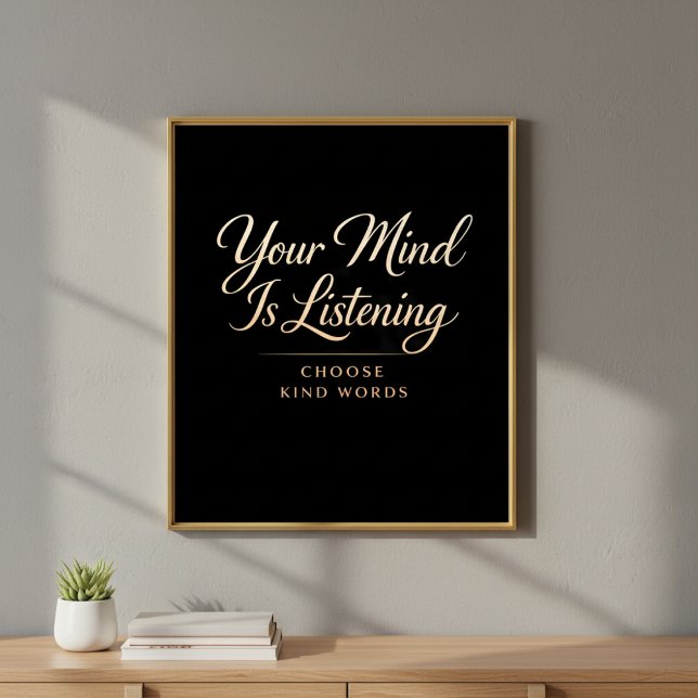 Póster Black and Gold Luxe Mental Health Art (Subido por el creador)