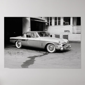 Póster Black and White Classic Car 1968 Europe