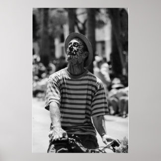 Póster black and white clown