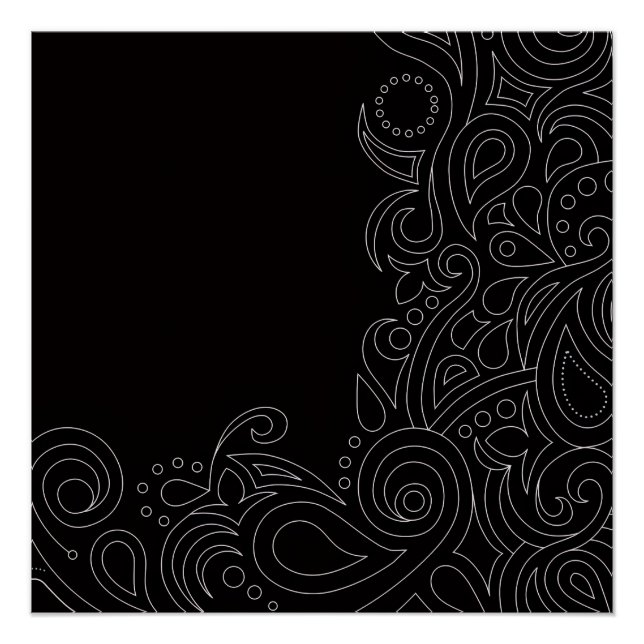 Póster Black and White Contrast Line (Anverso)