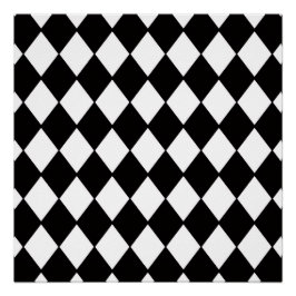Póster Black and White Harlequin