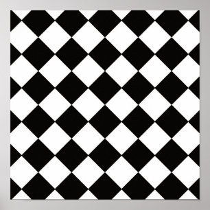 Póster Black and white pattern
