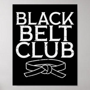Póster Black Belt Club Guay Karate Taekwondo Kung Fu Jiu