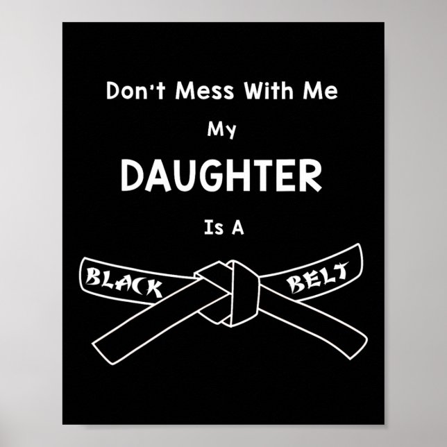Póster Black Belt Karate Comt Hapkido Artes Marciales (Frente)