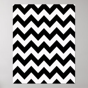 Póster Black Bold Chevron